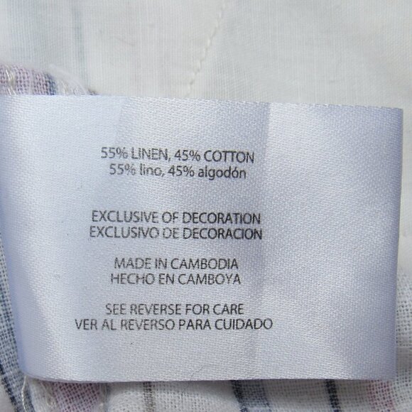 EDDIE BAUER SHORTS WOMENS STRIPED LINEN BLEND CUFFED LOUNGE BAGGY XL - Picture 11 of 13